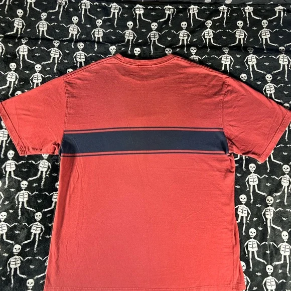 Vintage RARE GAP Made in Russia - Men's Orange T-Shirt with Navy Stripe - Picture 4 of 7